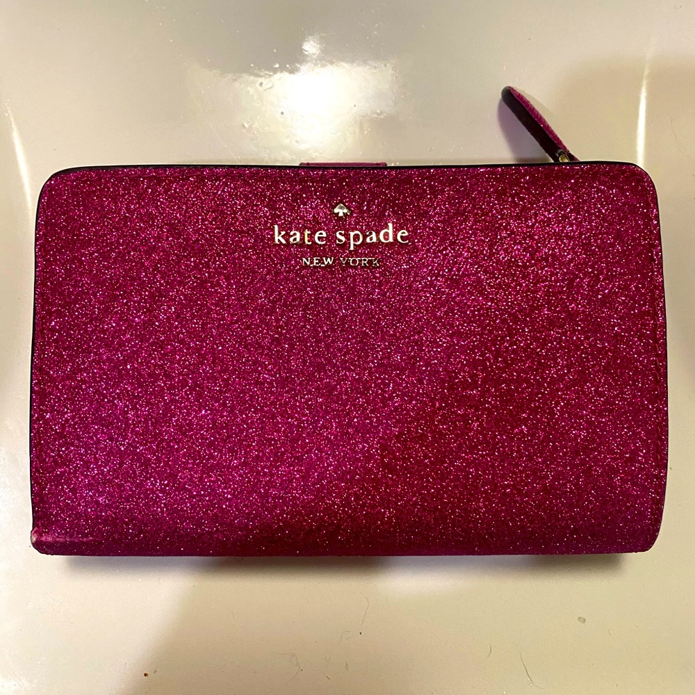 Kate Spade Pink Glitter Wallet.